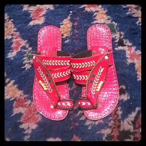 Funky flat sandals